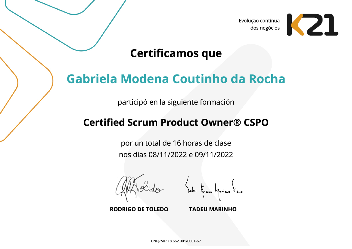 Certificado K21